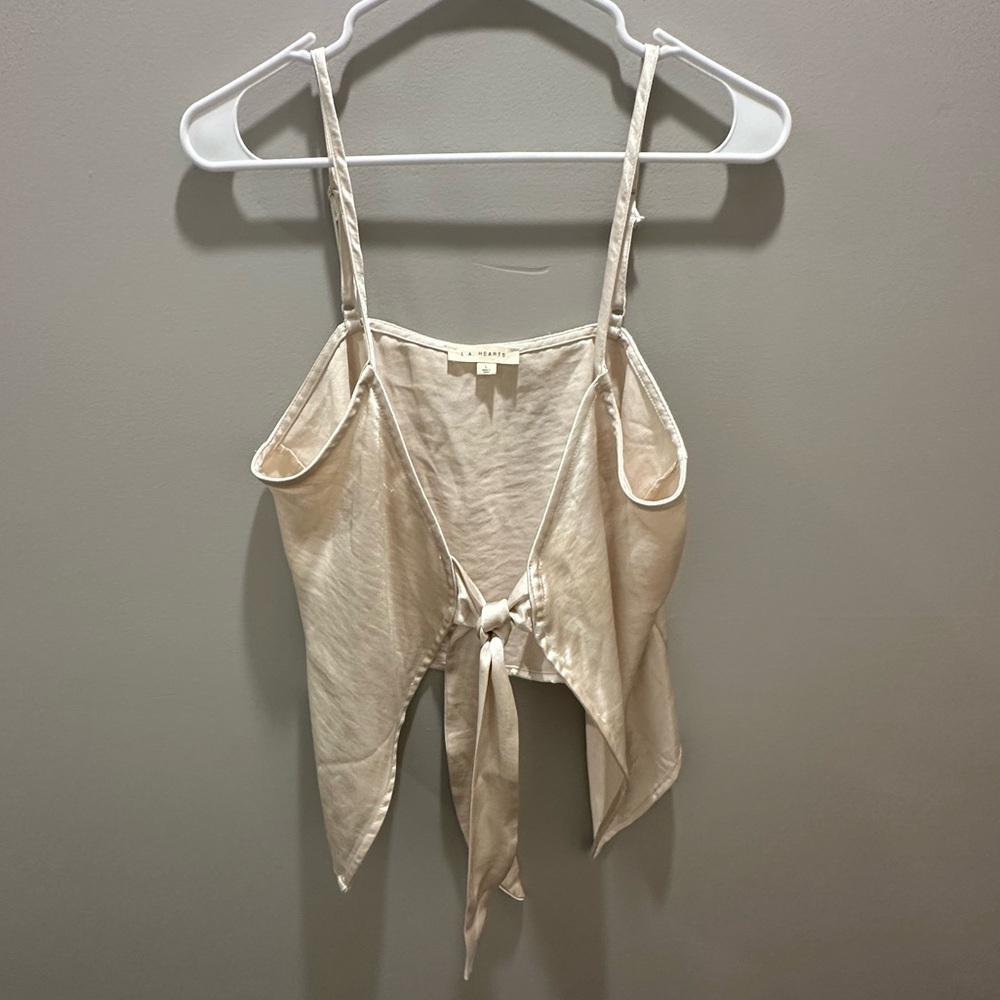 PacSun Cream Tie-Front Camisole